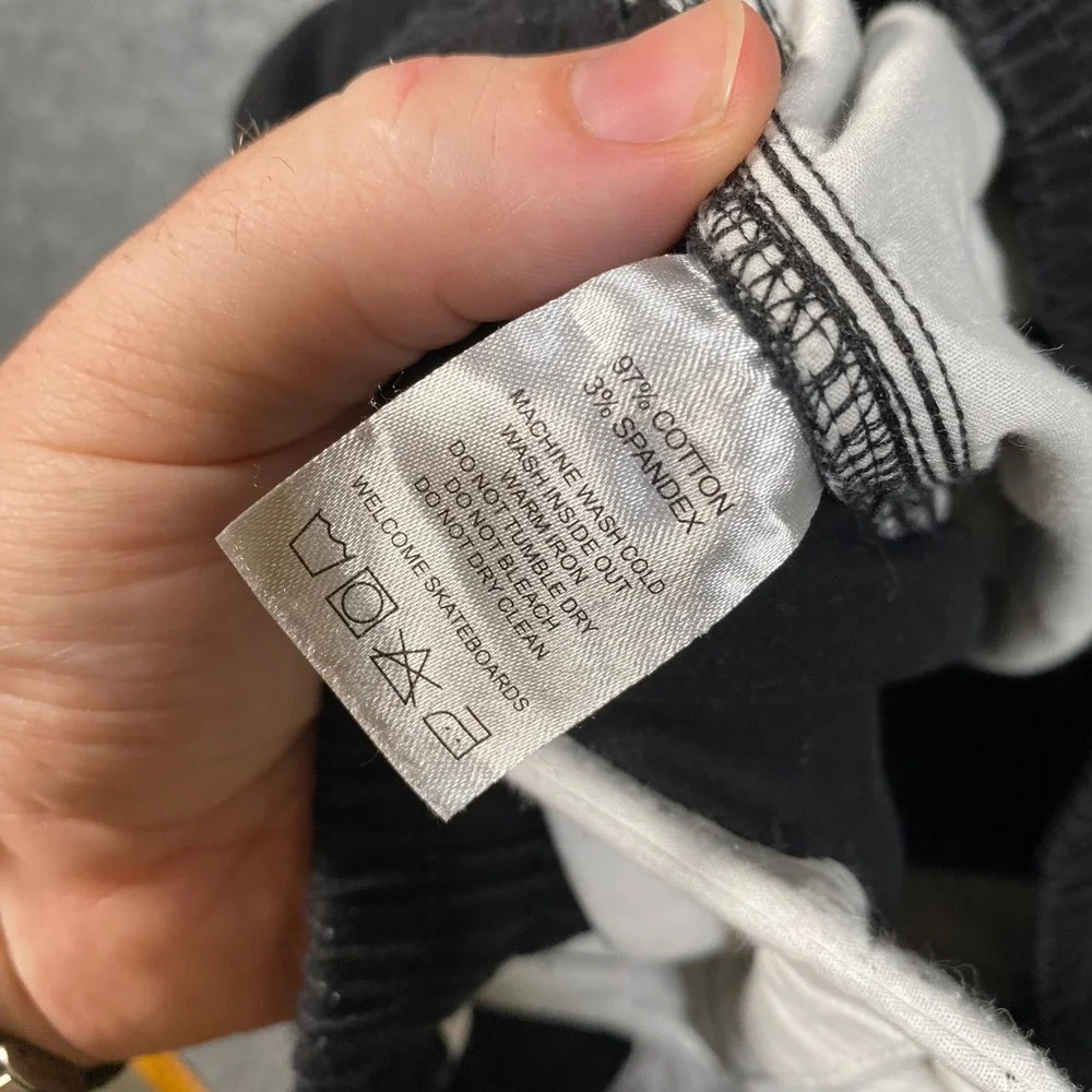 Welcome Skateboards Mens Black Patchwork Punk Graphic Pants Baphomet Size M - Picture 7 of 8